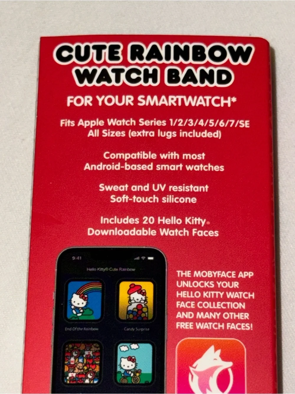 New Hello Kitty Red and White Cute Rainbow Apple Watch Band